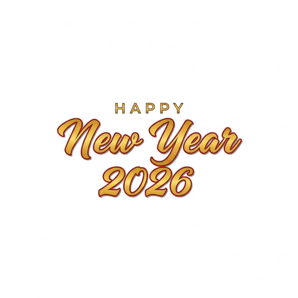 Free Download Happy New Year 2026 3d Text Png - High Quality Happy New Year 2026 Png PNG Image