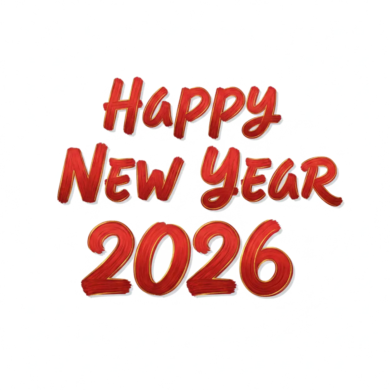 Free Download Happy New Year 2026 Calligraphy Png - High Quality Happy New Year 2026 Png PNG Image