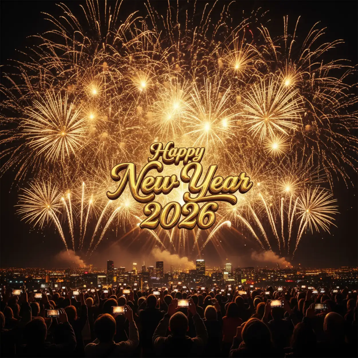 Free Download Happy New Year 2026 Celebration Poster - High Quality Happy New Year 2026 Background
