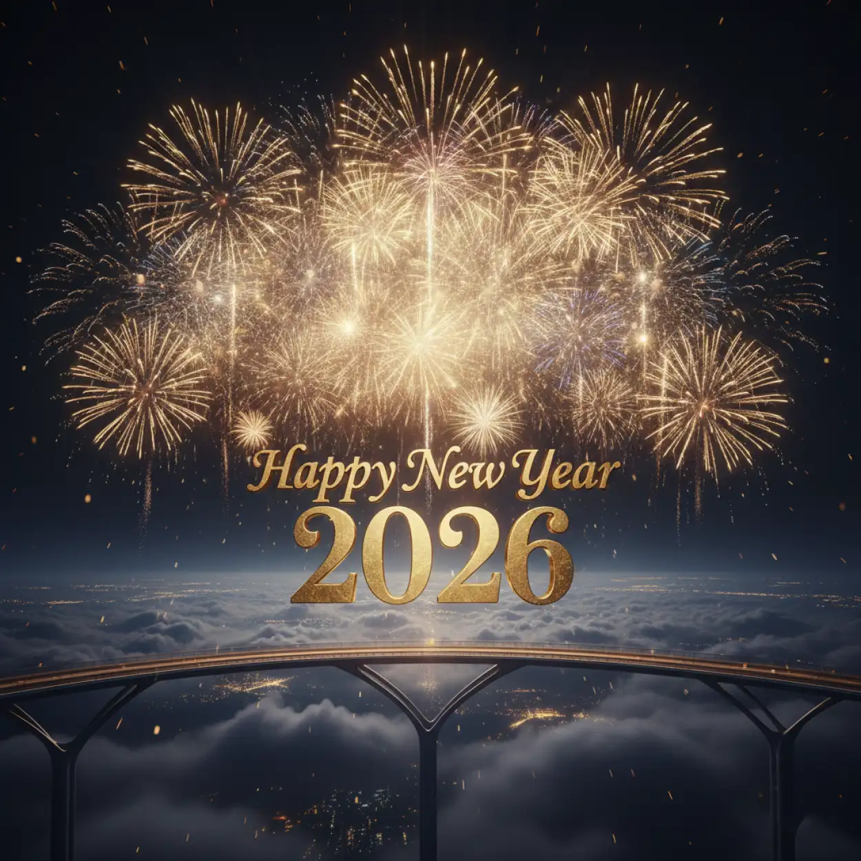 Free Download Happy New Year 2026 Colorful Celebration Background - High Quality Happy New Year 2026 Background