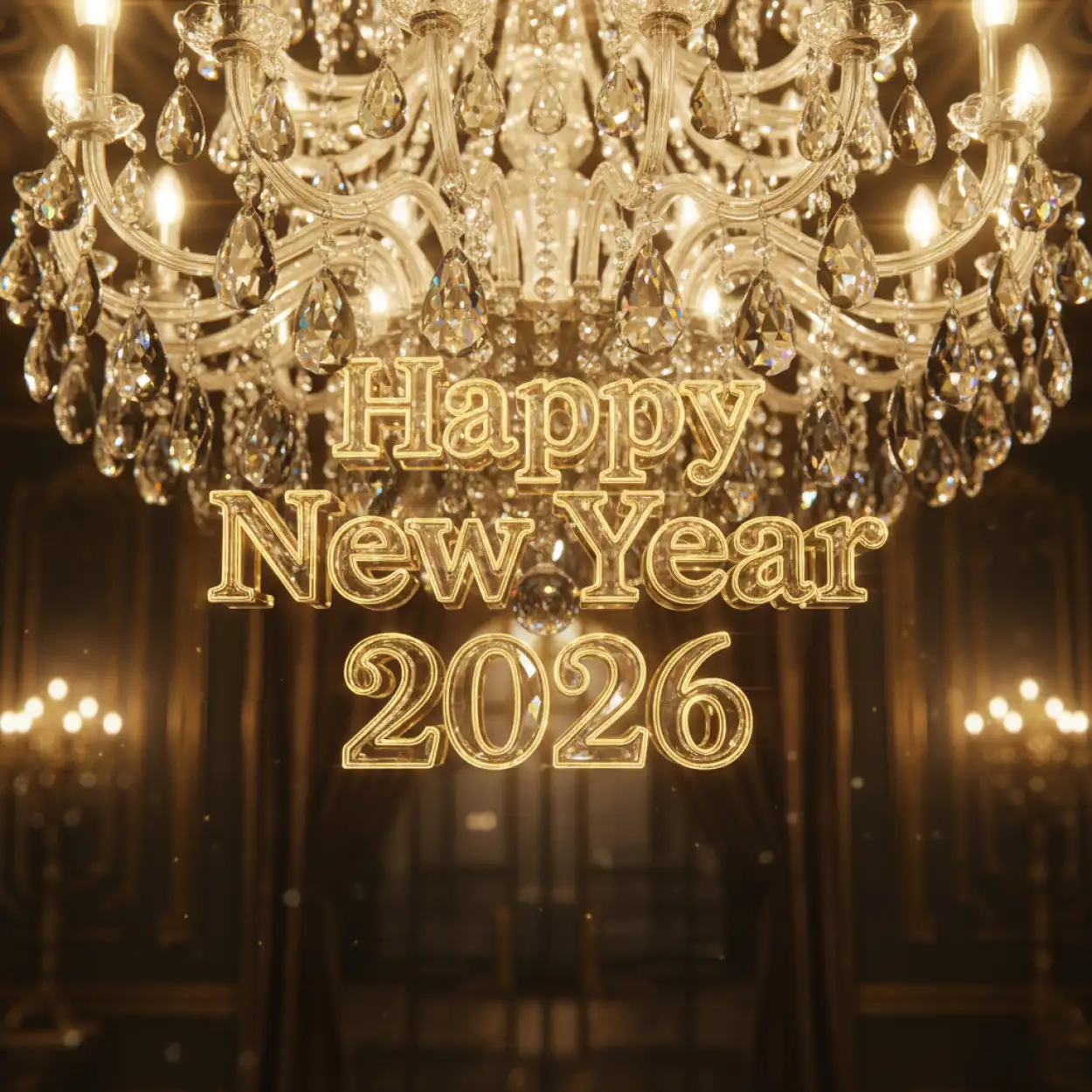 Free Download Happy New Year 2026 Elegant Gold Typography Images - High Quality Happy New Year 2026 Background