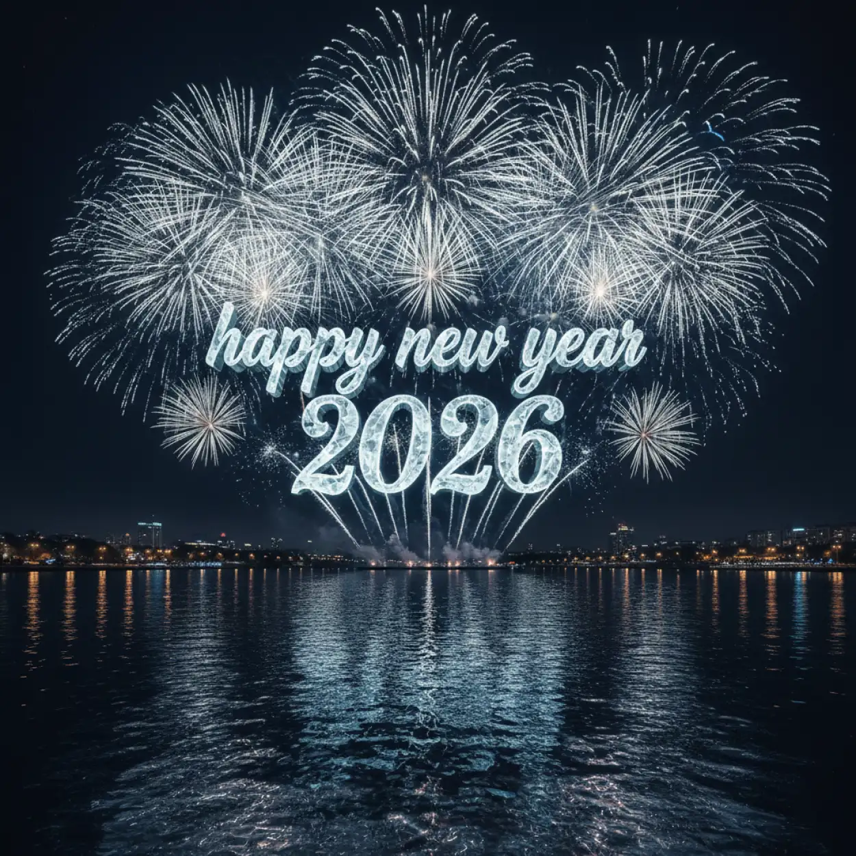 Free Download Happy New Year 2026 Fireworks Background - High Quality Happy New Year 2026 Background