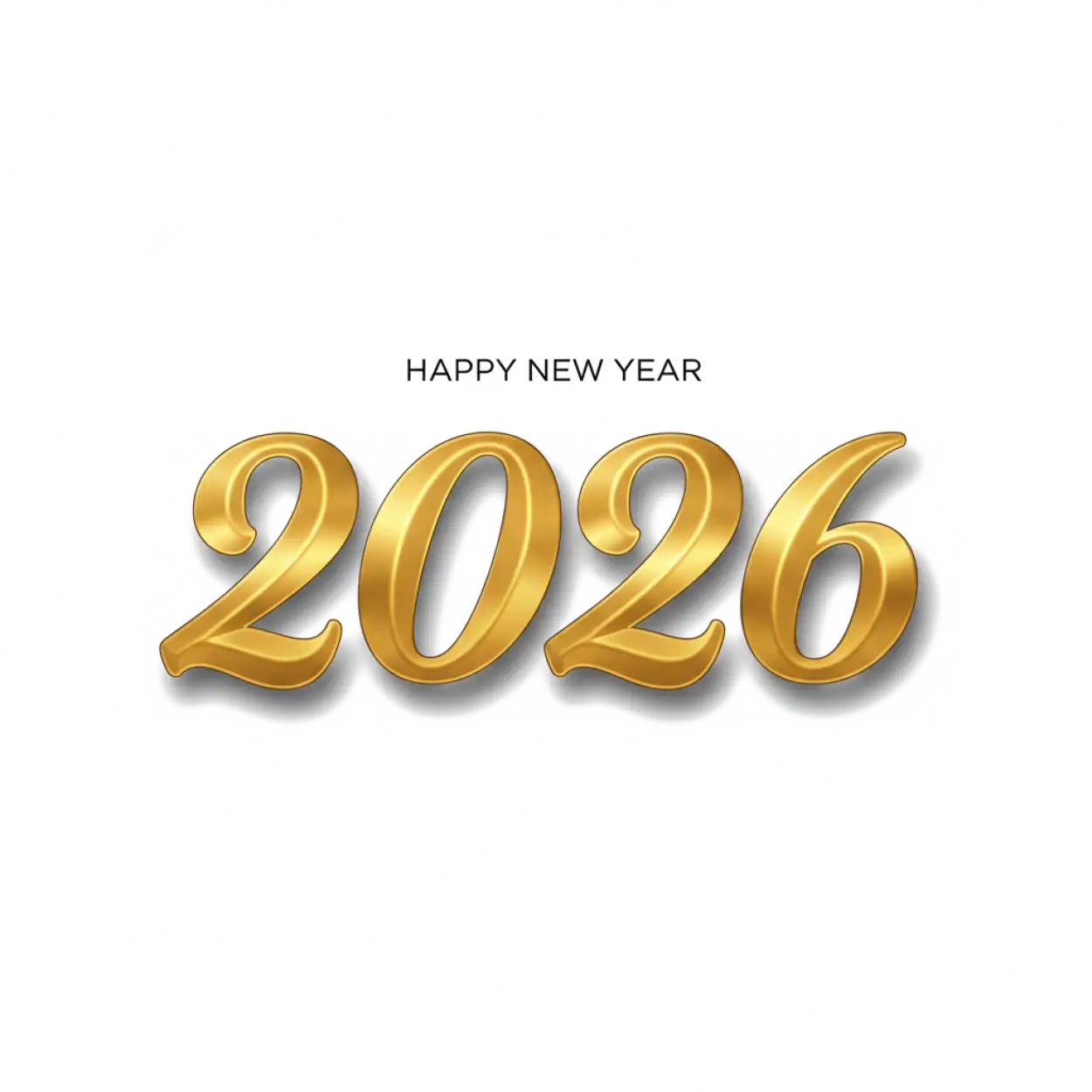 Free Download Happy New Year 2026 Glow Text Png - High Quality Happy New Year 2026 Png PNG Image