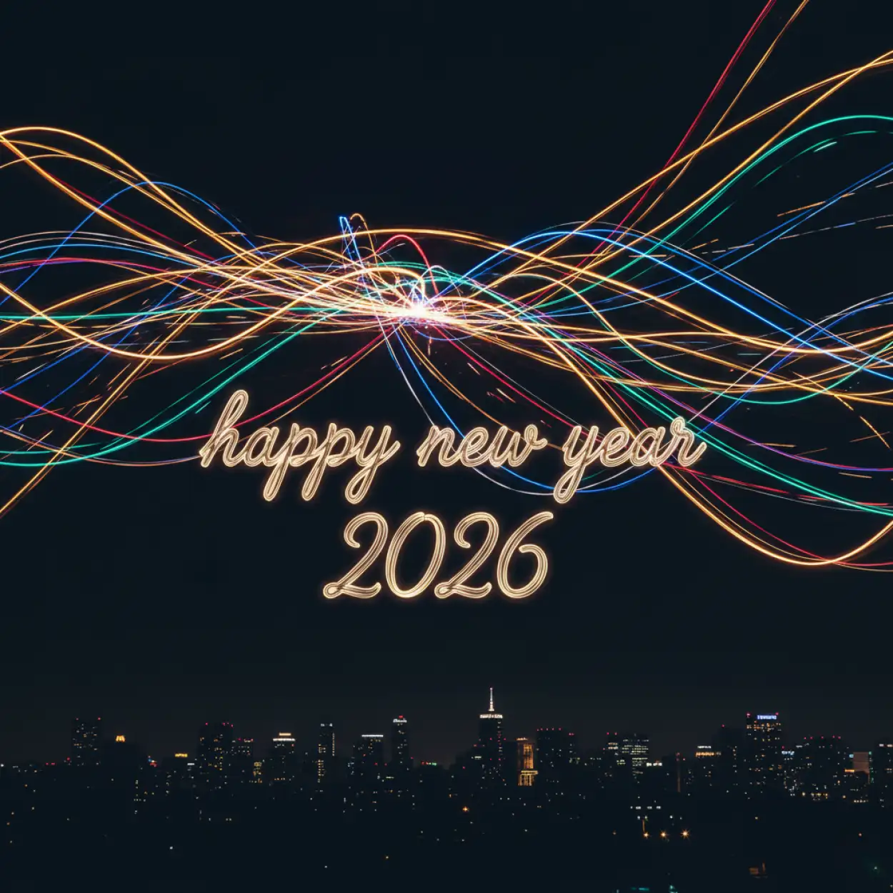 Free Download Happy New Year 2026 Gold Text Background - High Quality Happy New Year 2026 Background