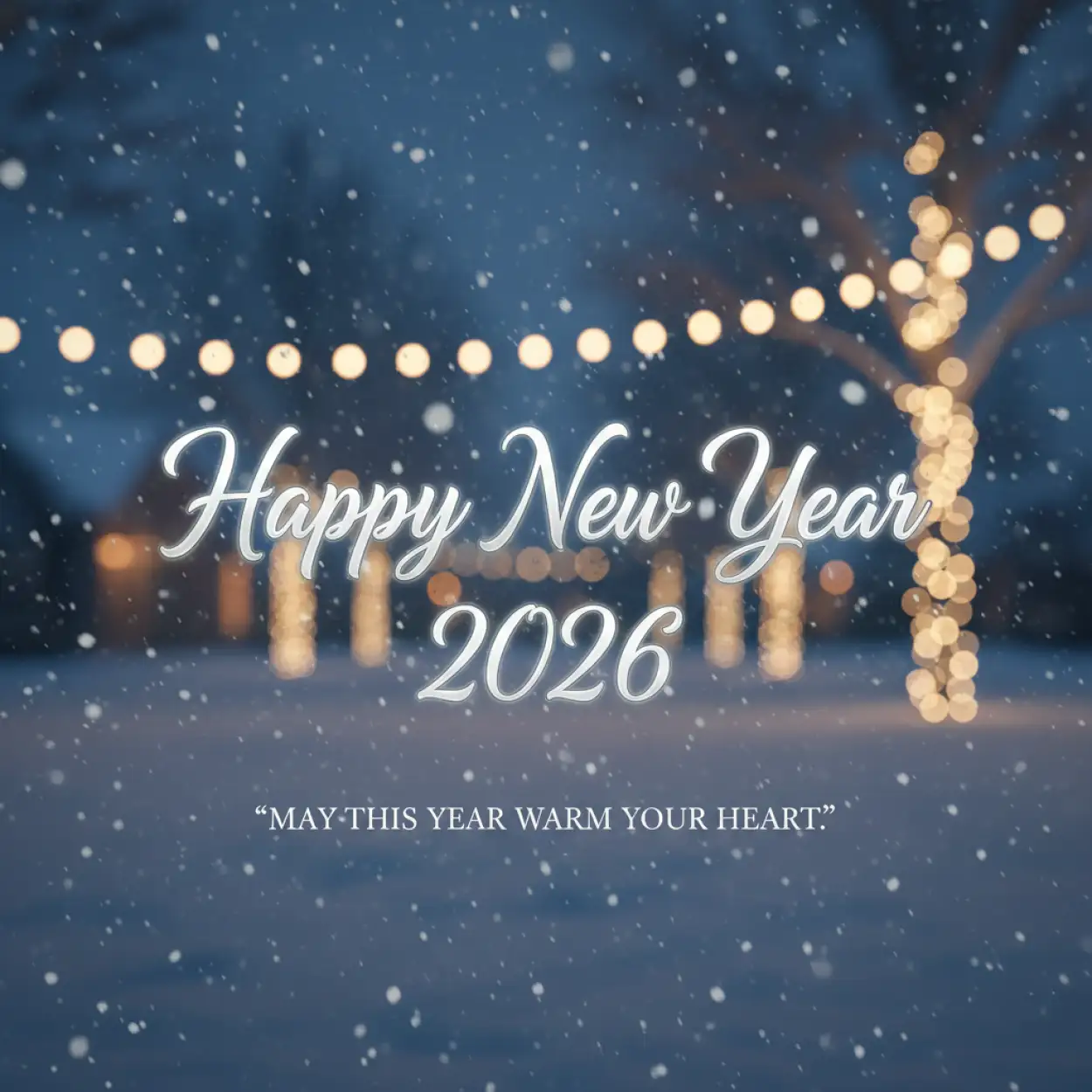 Free Download Happy New Year 2026 Greeting Card Calligraphy Design - High Quality Happy New Year 2026 Greeting Card Image