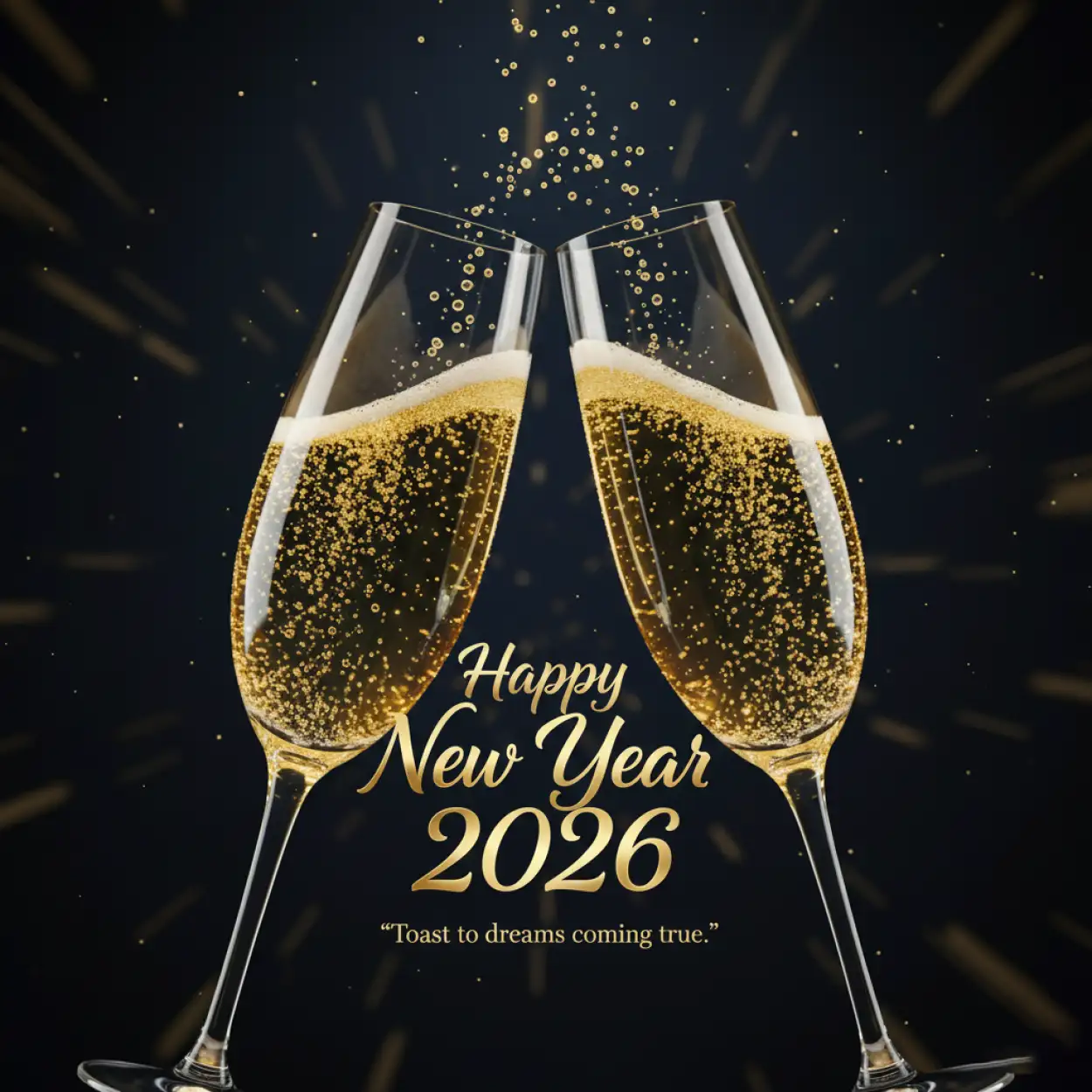 Free Download Happy New Year 2026 Greeting Card For Social Media - High Quality Happy New Year 2026 Greeting Card Image