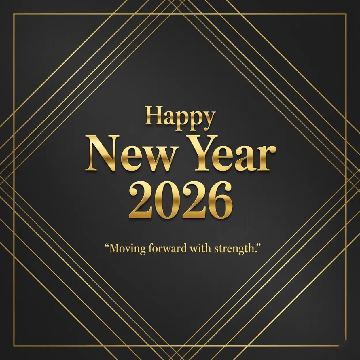 Free Download Happy New Year 2026 Greeting Card Gold Theme - High Quality Happy New Year 2026 Greeting Card Image