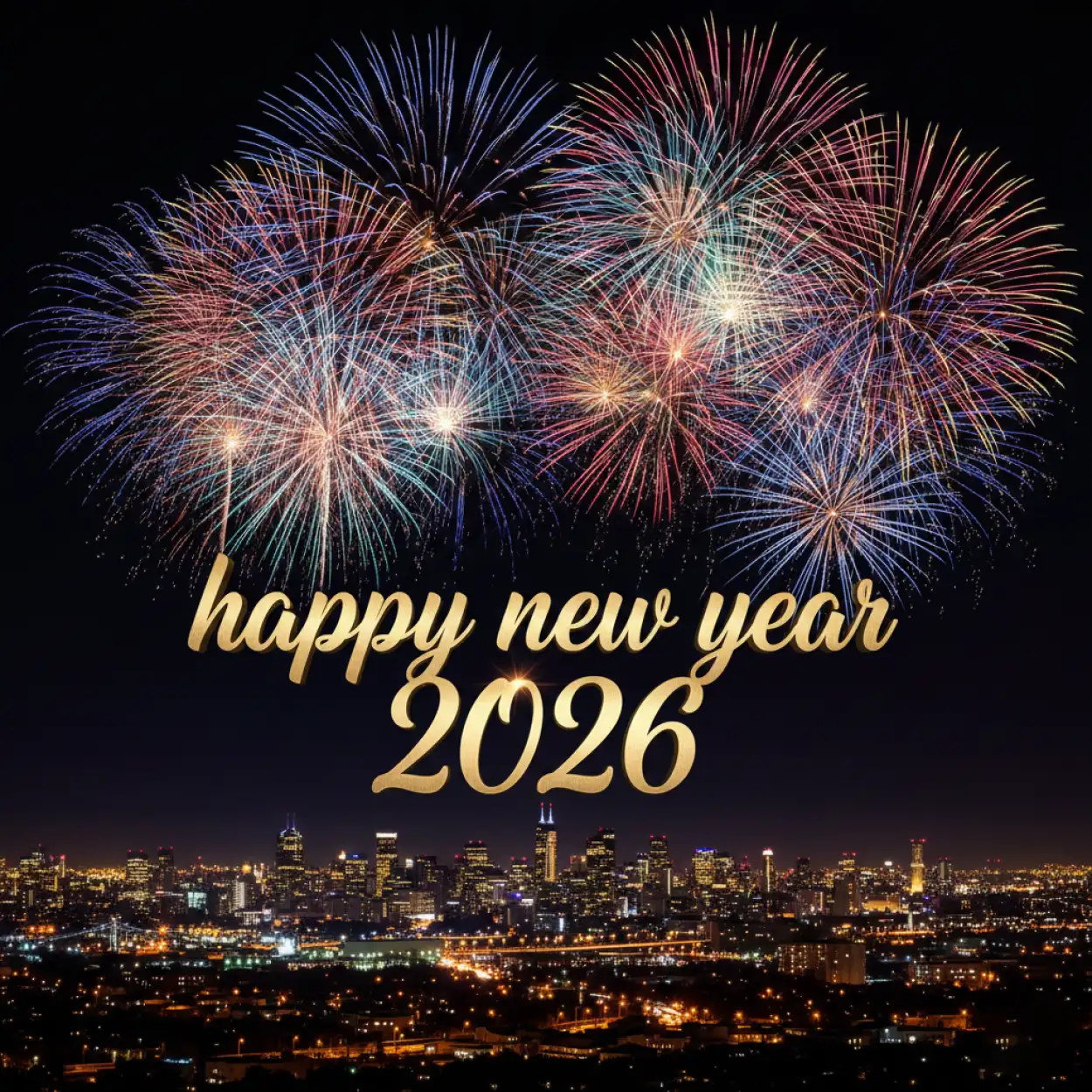 Free Download Happy New Year 2026 Greeting Card - High Quality Happy New Year 2026 Background