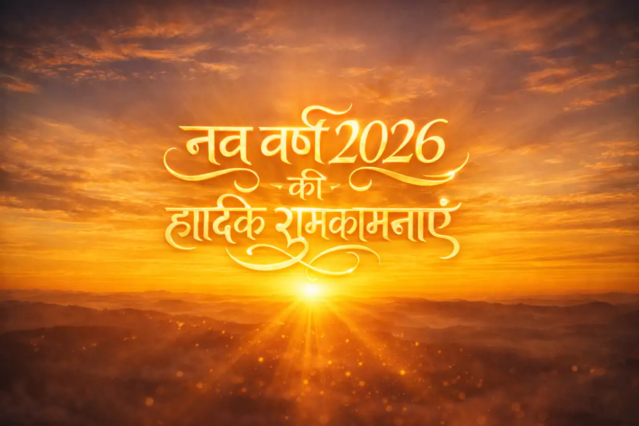 Free Download Happy New Year 2026 Hindi Greeting Card Download - High Quality Happy New Year 2026 Greeting Card In Hindi Image