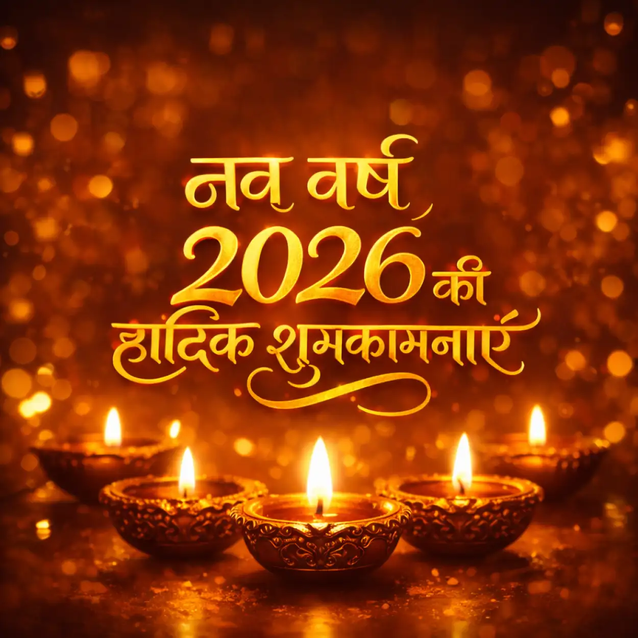Free Download Happy New Year 2026 Hindi Hd Wallpaper - High Quality Happy New Year 2026 Wishes In Hindi Image