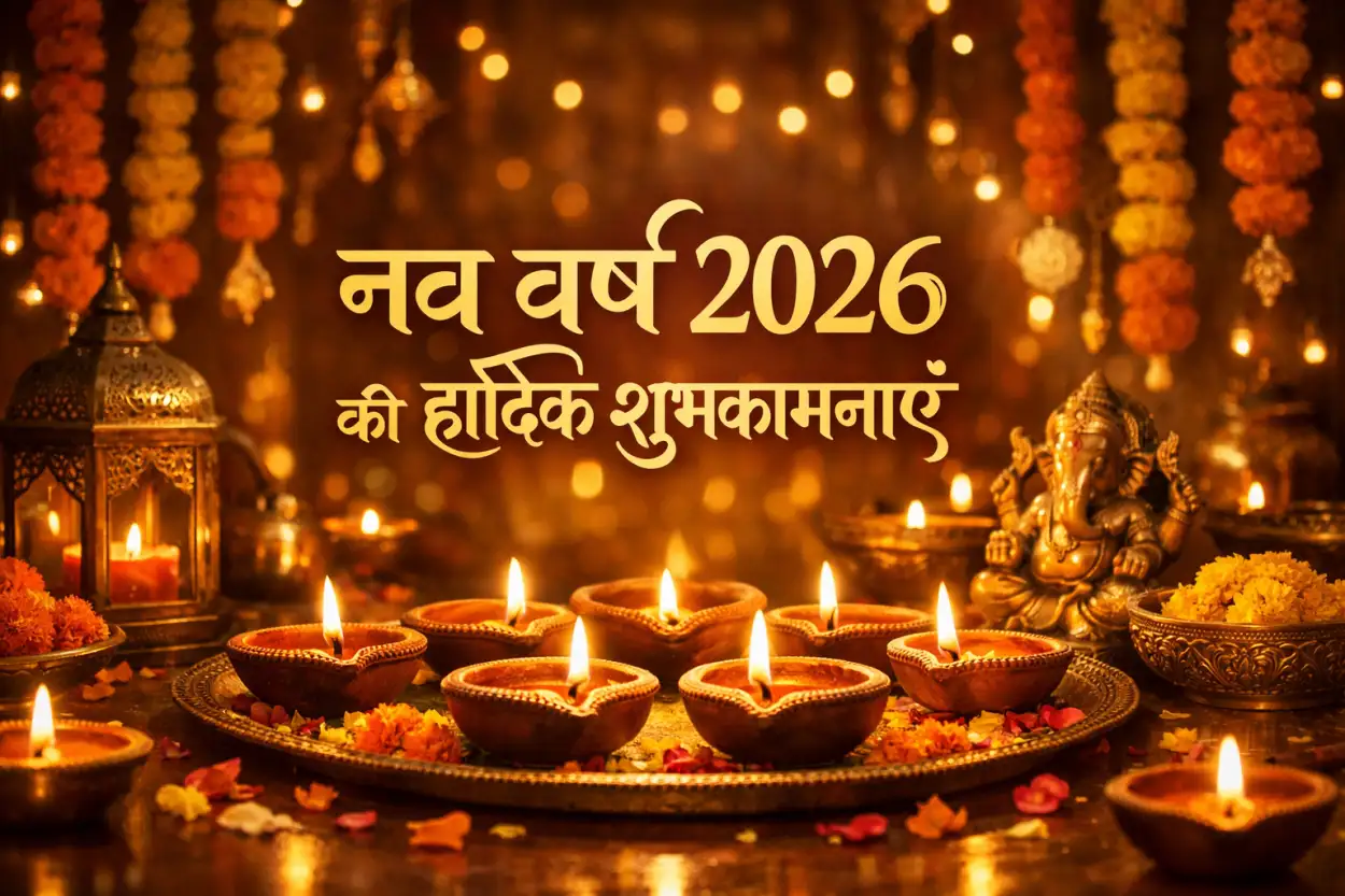 Happy New Year 2026 Hindi Red Gold Theme - Royalty Free Happy New Year 2026 Wishes In Hindi Image | Pngmagic Free Download Happy New Year 2026 Hindi Red Gold Theme - High Quality Happy New Year 2026 Wishes In Hindi Background