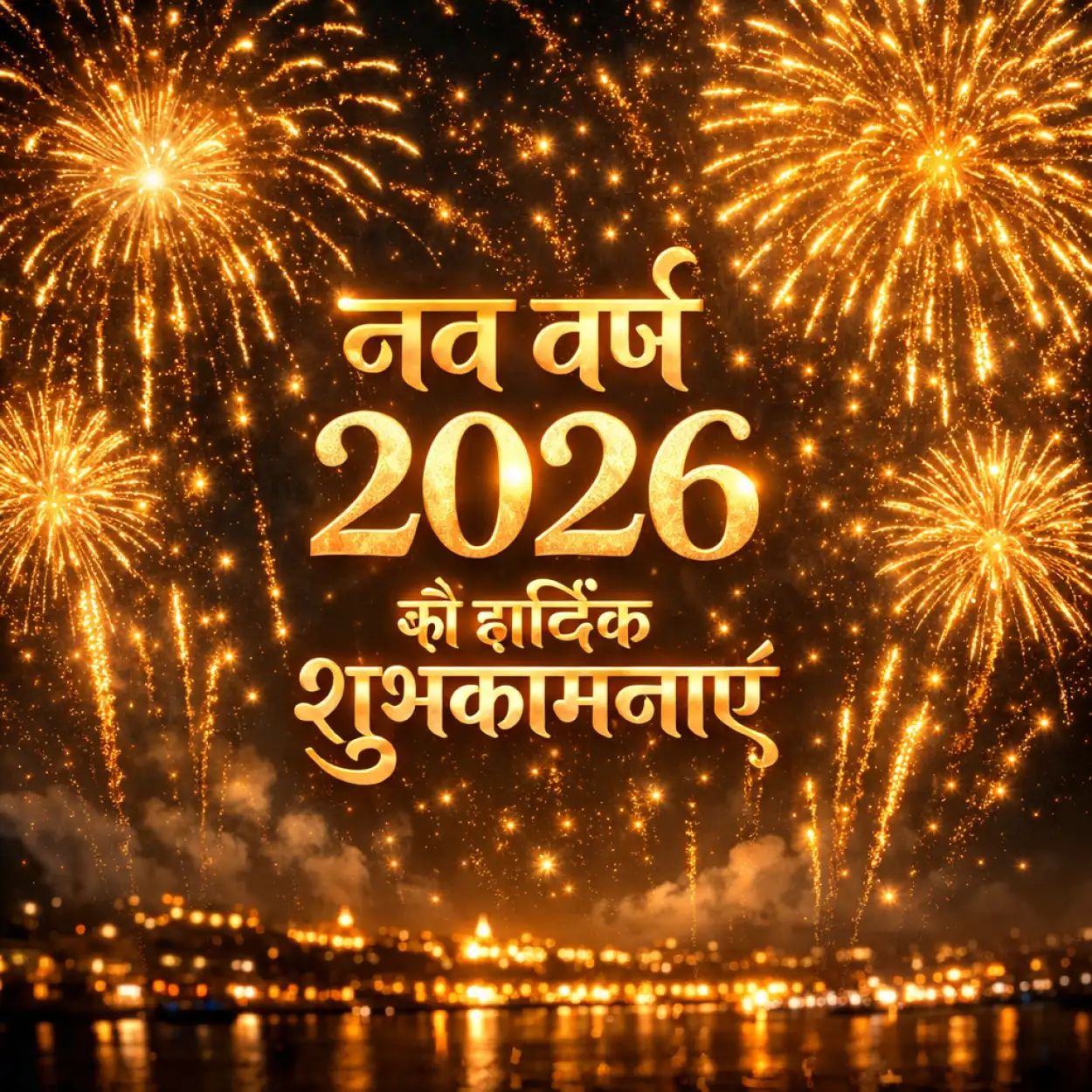 Happy New Year 2026 Hindi Typography Design - Royalty Free Happy New Year 2026 Wishes In Hindi Image | Pngmagic Free Download Happy New Year 2026 Hindi Typography Design - High Quality Happy New Year 2026 Wishes In Hindi Background