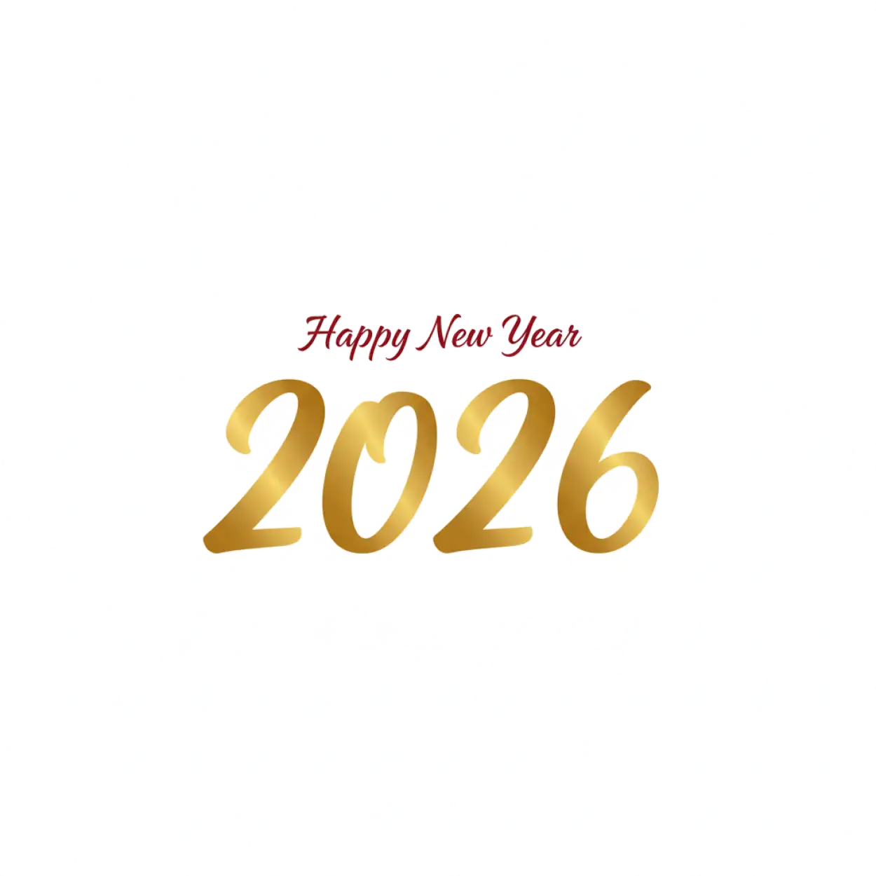 Free Download Happy New Year 2026 Minimal Png - High Quality Happy New Year 2026 Png PNG Image