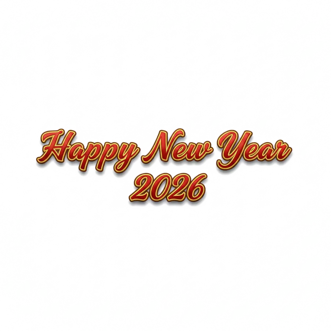 Free Download Happy New Year 2026 Modern Typography Png - High Quality Happy New Year 2026 Png PNG Image