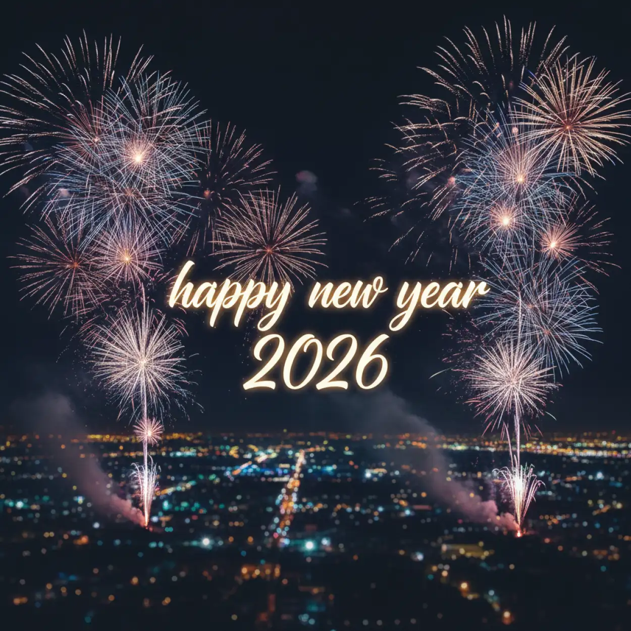 Free Download Happy New Year 2026 Night Party Background - High Quality Happy New Year 2026 Background