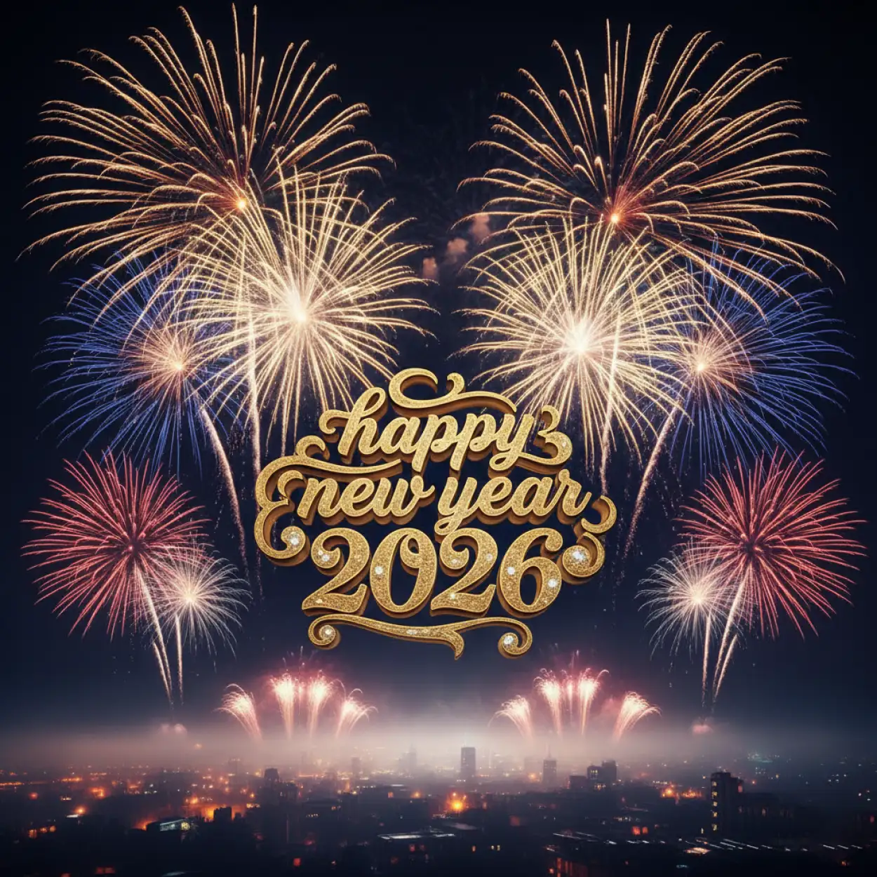 Free Download Happy New Year 2026 Night Sky Celebration Images - High Quality Happy New Year 2026 Background