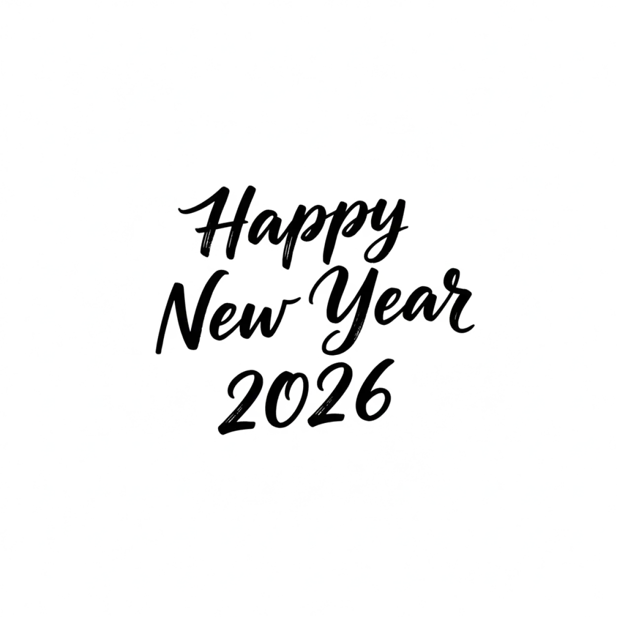 Free Download Happy New Year 2026 Party Text Png - High Quality Happy New Year 2026 Png PNG Image