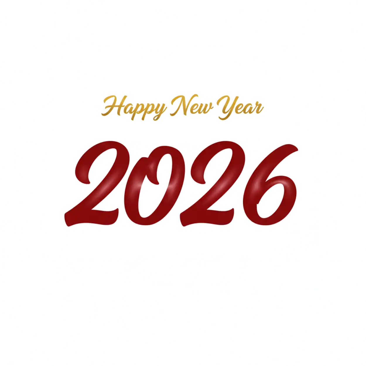 Free Download Happy New Year 2026 Png Brush Lettering - High Quality Happy New Year 2026 Png PNG Image