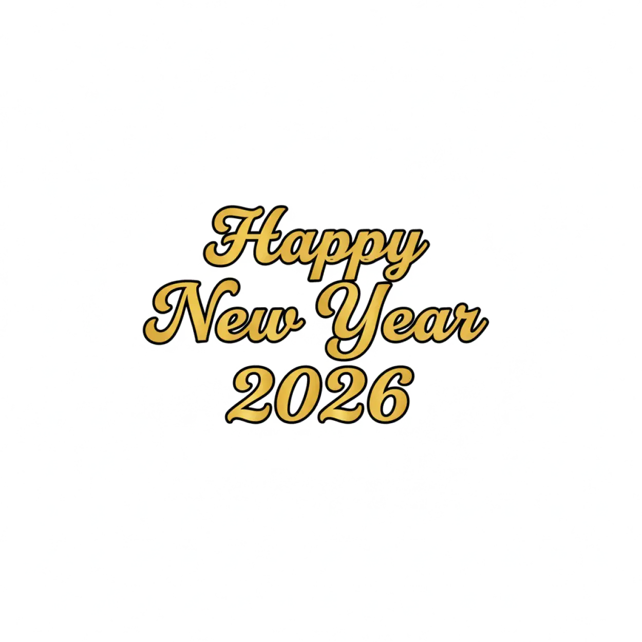 Free Download Happy New Year 2026 Png Fancy Text - High Quality Happy New Year 2026 Png PNG Image