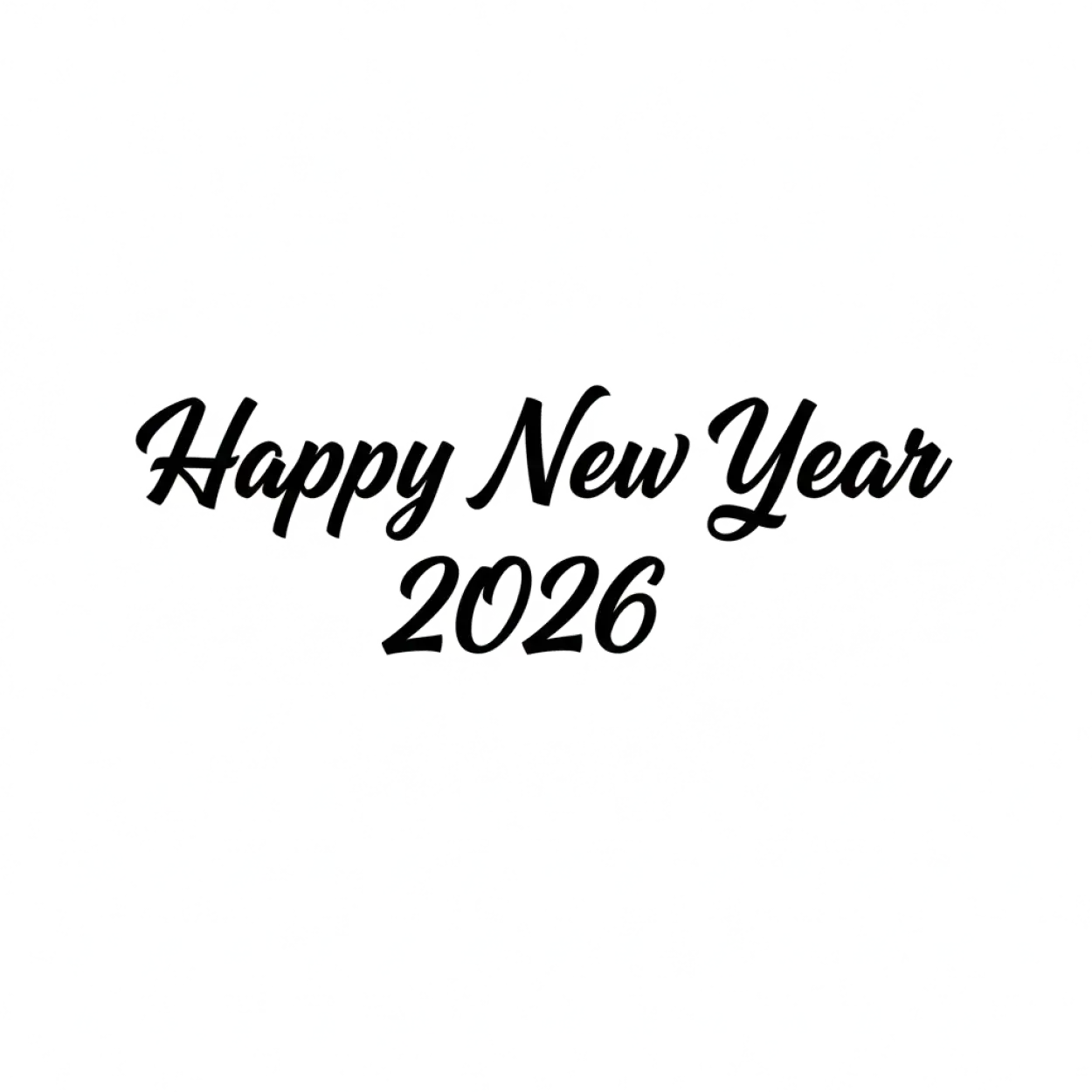 Free Download Happy New Year 2026 Png Glowing Typography - High Quality Happy New Year 2026 Png PNG Image