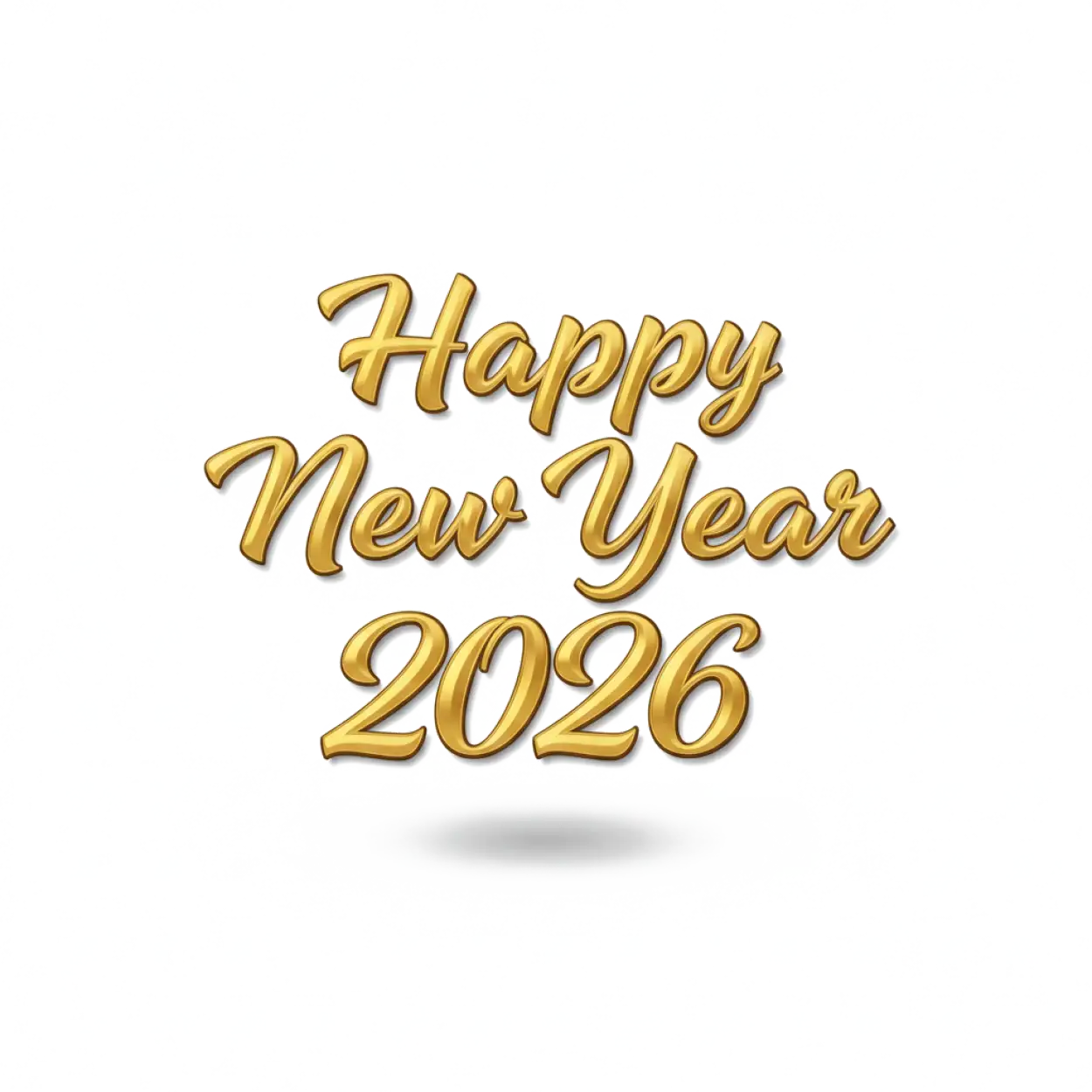 Free Download Happy New Year 2026 Png Lettering - High Quality Happy New Year 2026 Png PNG Image