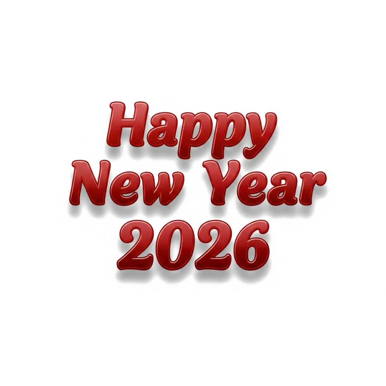 Free Download Happy New Year 2026 Png Text Bold Calligraphy - High Quality Happy New Year 2026 Png PNG Image