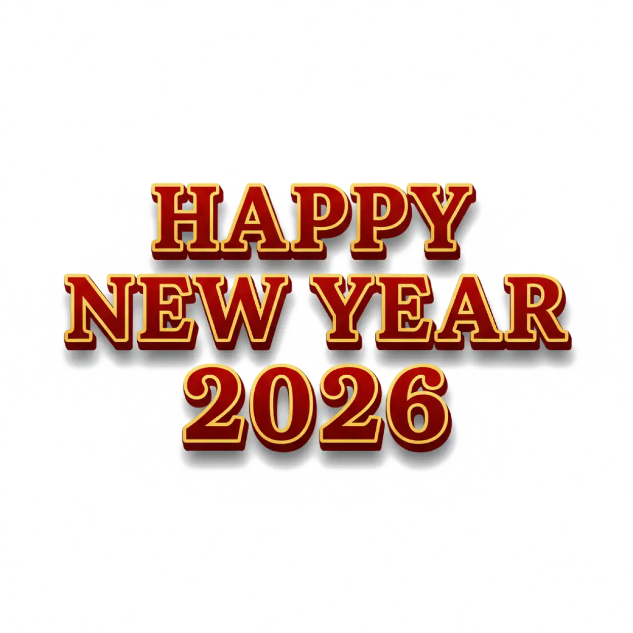 Free Download Happy New Year 2026 Png Text Brush Lettering - High Quality Happy New Year 2026 Png PNG Image