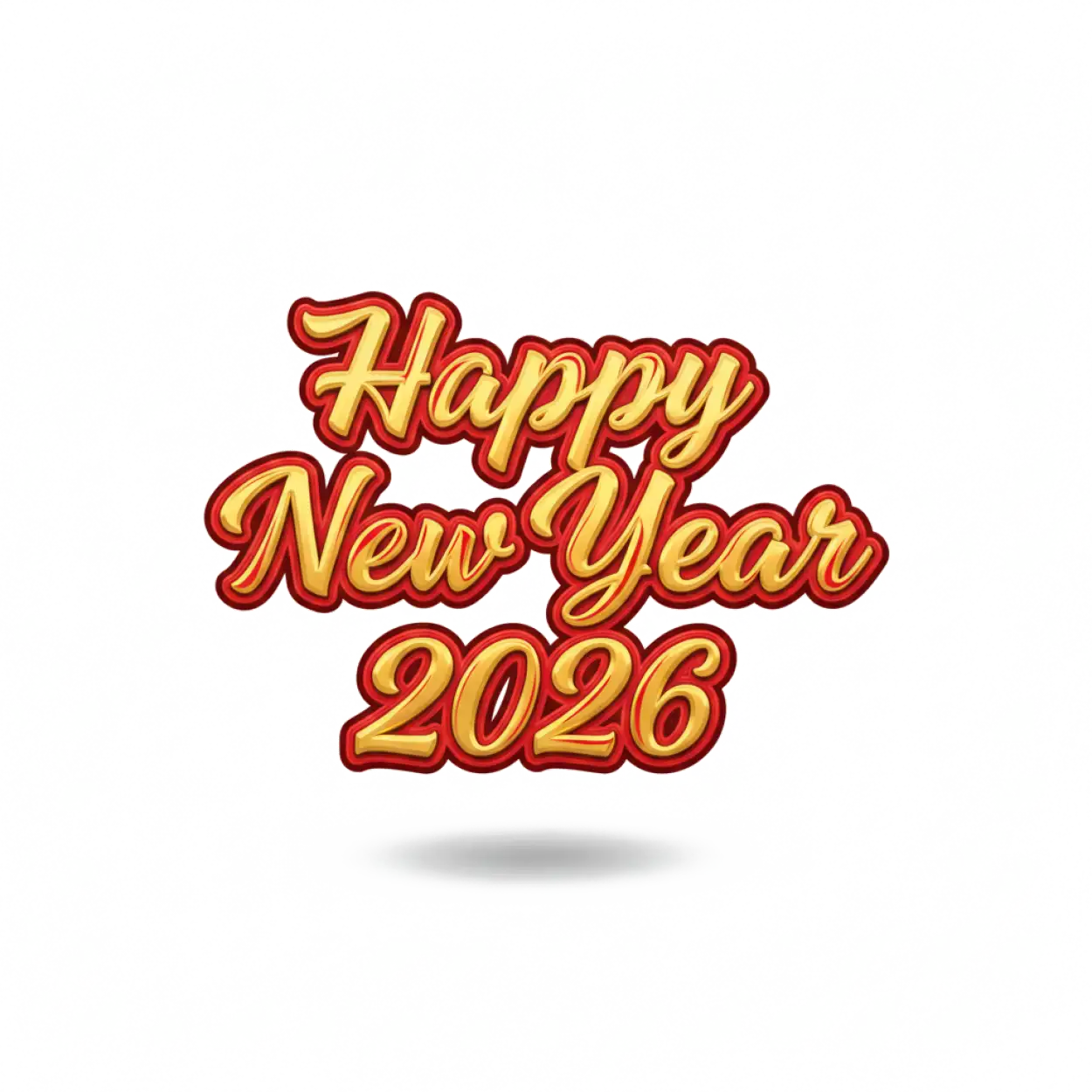 Free Download Happy New Year 2026 Png Text For Hoarding - High Quality Happy New Year 2026 Png PNG Image