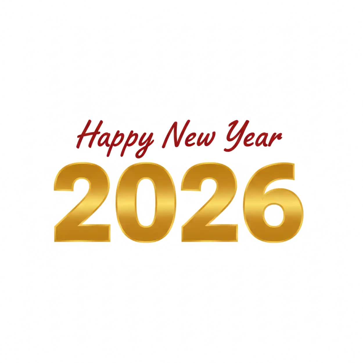 Free Download Happy New Year 2026 Png Text Modern Typography - High Quality Happy New Year 2026 Png PNG Image