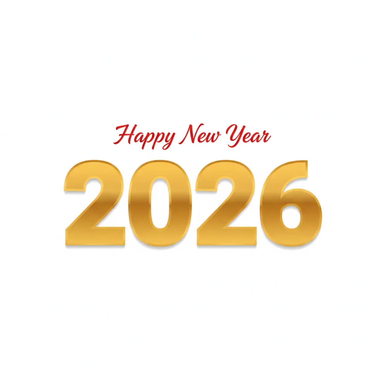 Free Download Happy New Year 2026 Red Gold Png - High Quality Happy New Year 2026 Png PNG Image