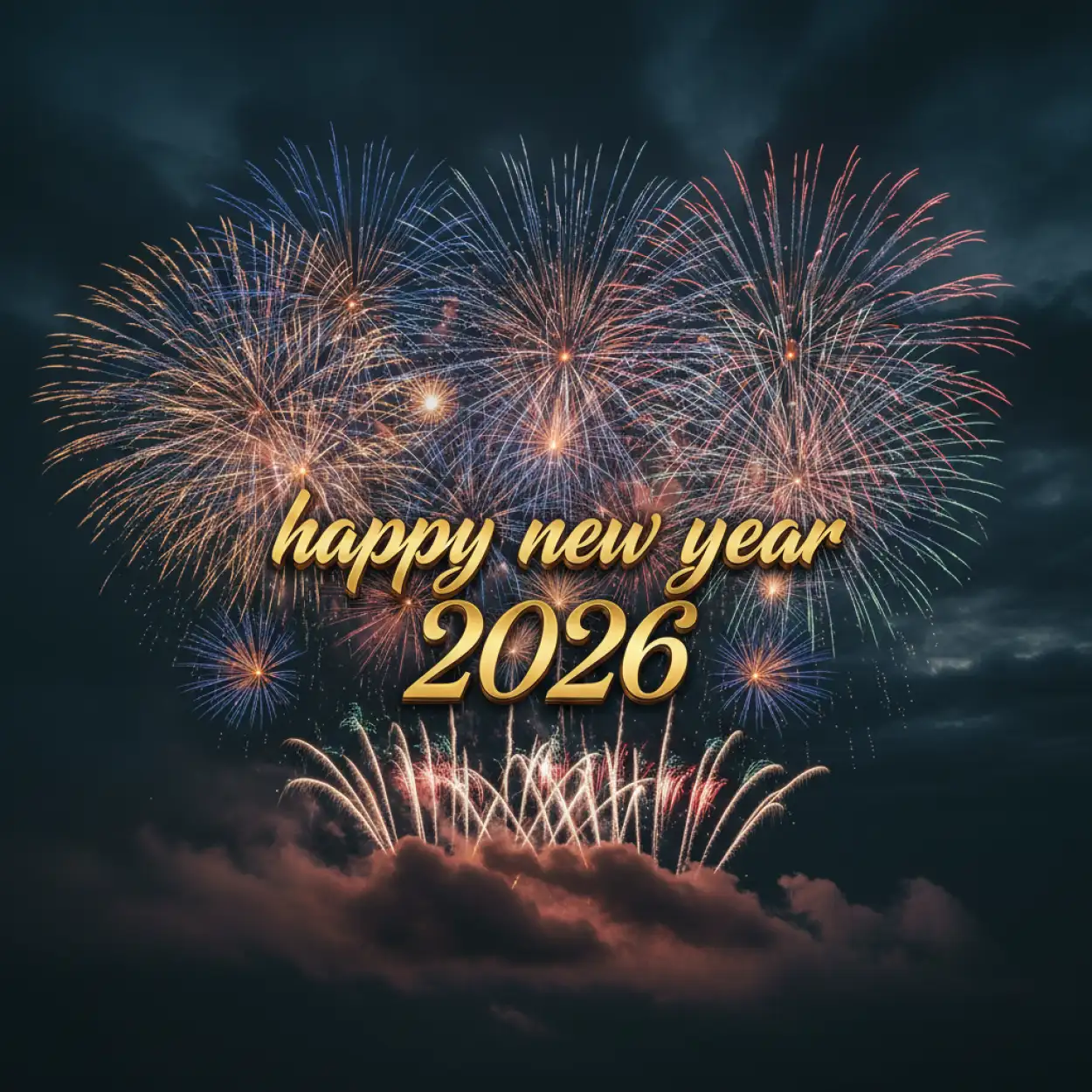 Free Download Happy New Year 2026 Stylish Calligraphy Text - High Quality Happy New Year 2026 Background