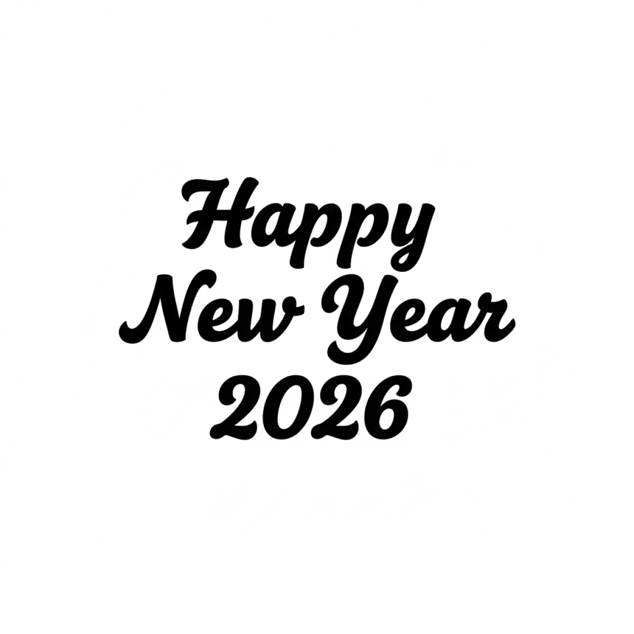 Free Download Happy New Year 2026 Typography Png - High Quality Happy New Year 2026 Png PNG Image
