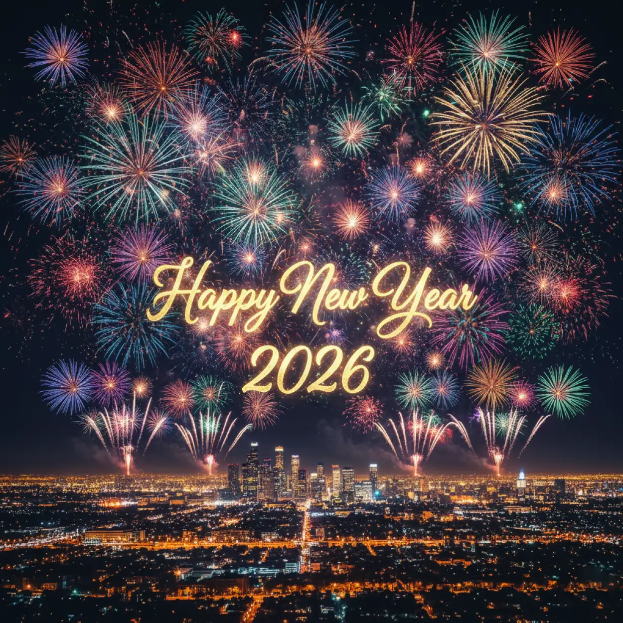 Free Download Happy New Year 2026 Wishes Fireworks - High Quality Happy New Year 2026 Wishes Background
