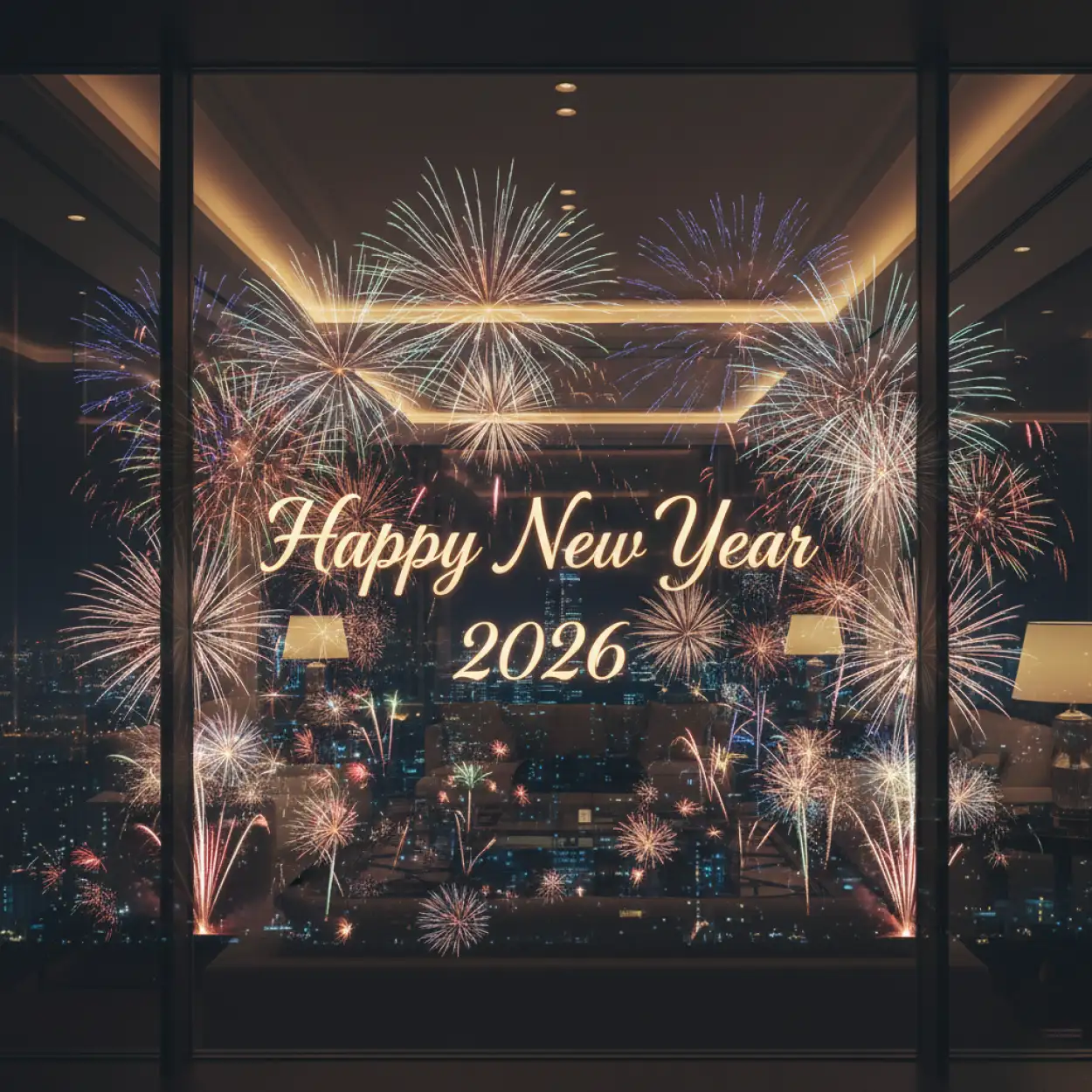Free Download Happy New Year 2026 Wishes With Fireworks Background - High Quality Happy New Year 2026 Wishes Background