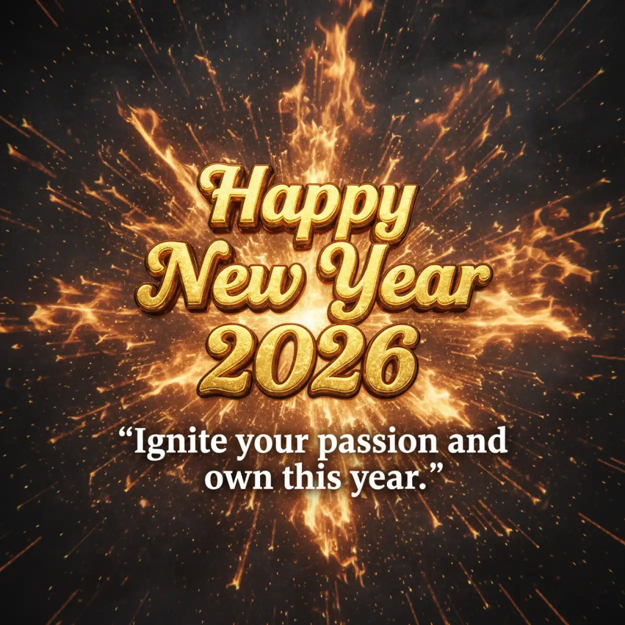 Free Download Happy New Year 2026 Wishes With Inspirational Quotes - High Quality Happy New Year 2026 Wishes With Quote Image