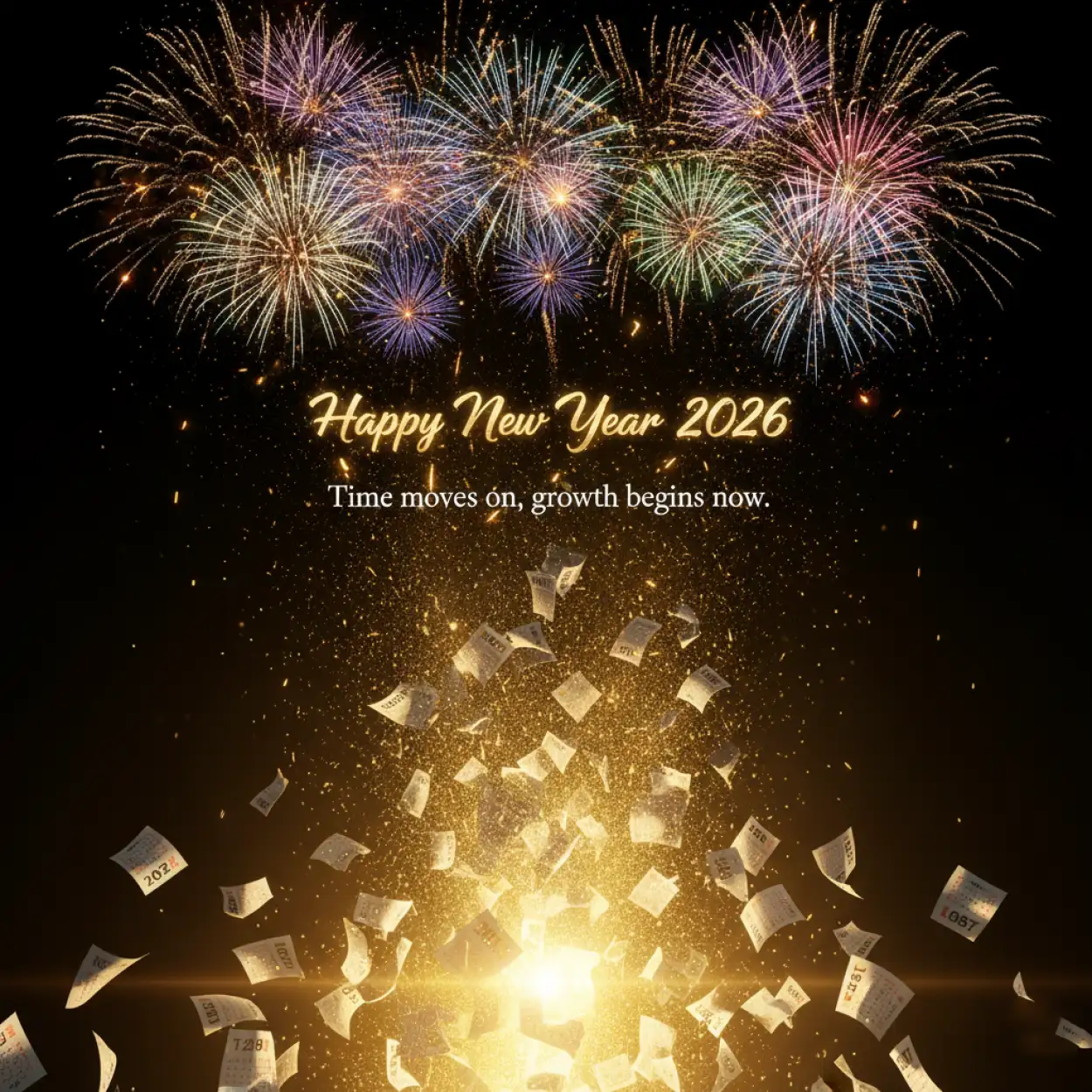 Free Download Happy New Year 2026 Wishes With Quote For New Beginning - High Quality Happy New Year 2026 Wishes With Quote Image