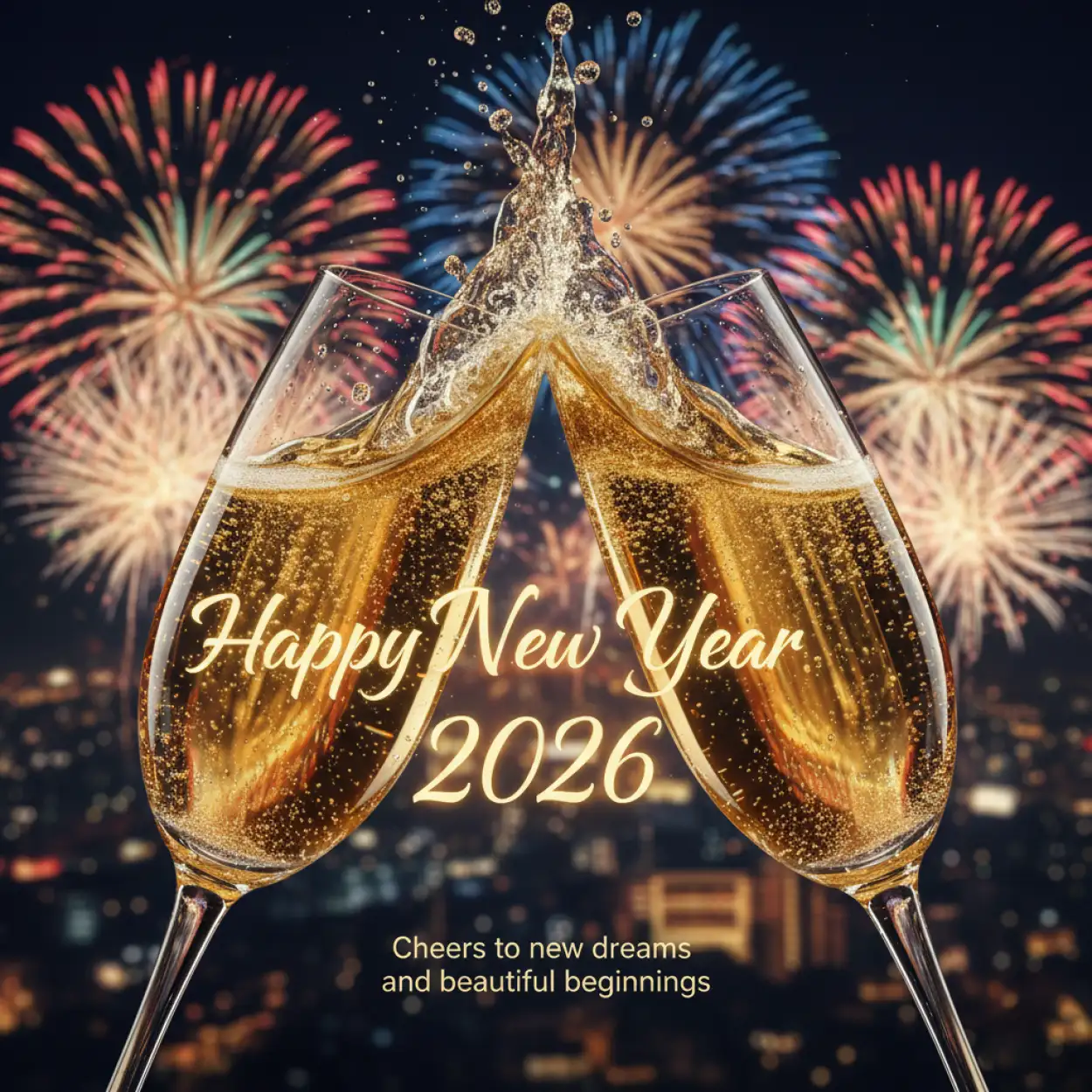 Free Download Happy New Year 2026 Wishes With Quotes For Reel - High Quality Happy New Year 2026 Wishes With Quote Image