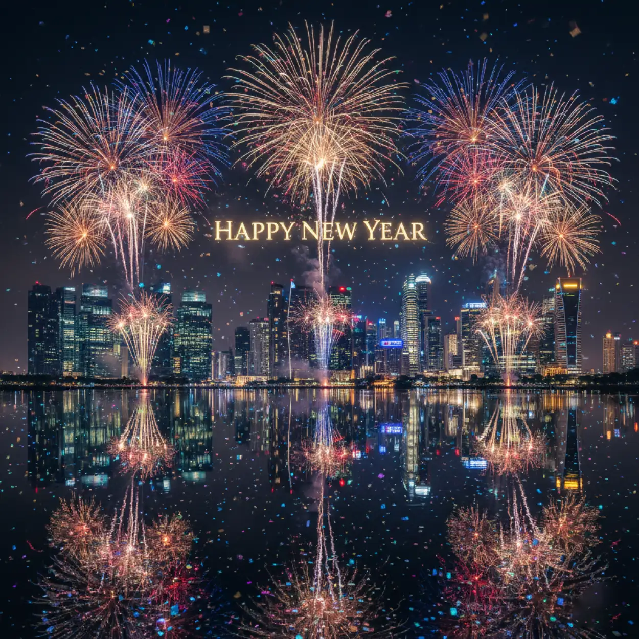 Free Download Happy New Year Background Festive Lights - High Quality Happy New Year Background Background
