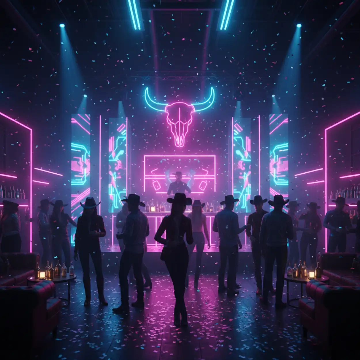 Free Download Happy New Year Party Background Night Lights - High Quality New Year Party Background Hd Background