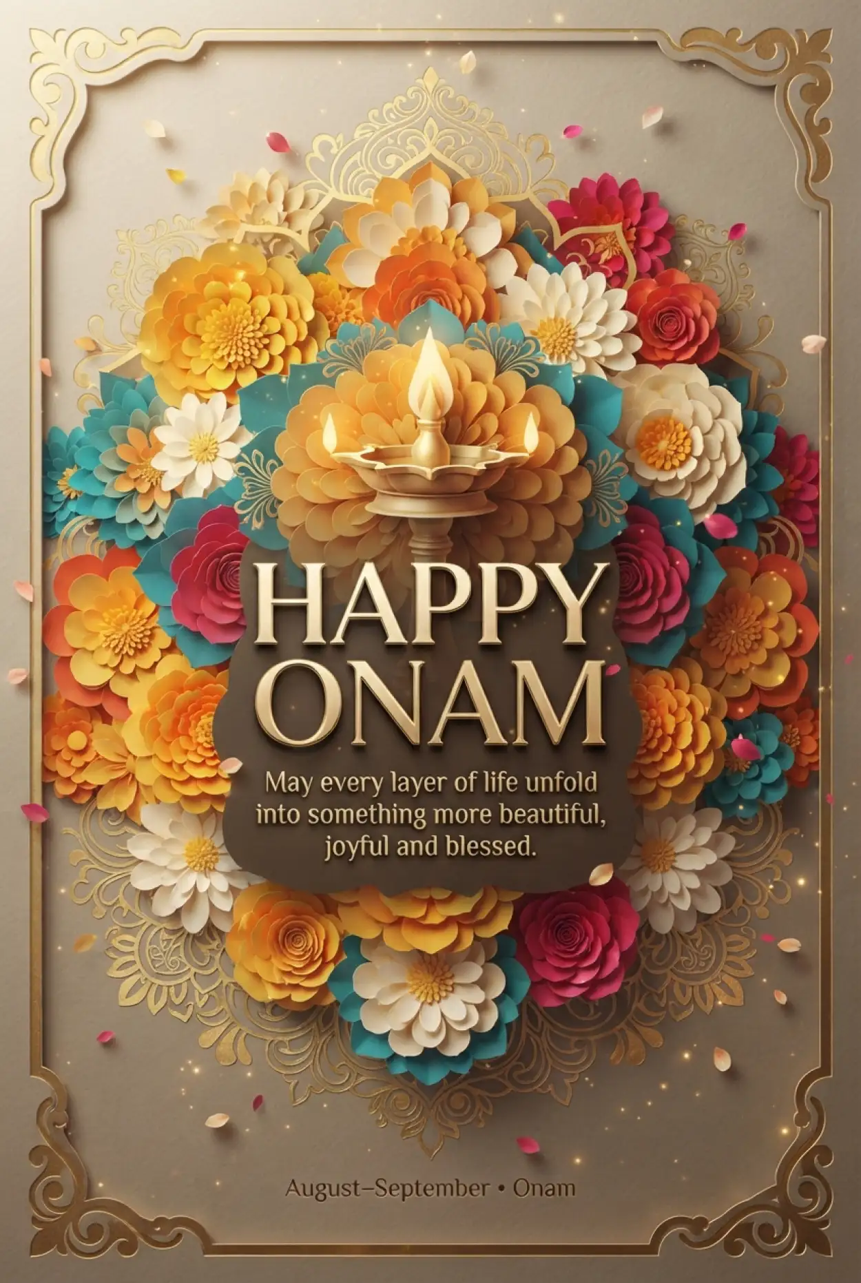 Free Download Happy Onam 2026 Beautiful Greeting Cards - High Quality Happy Onam 2026 Image