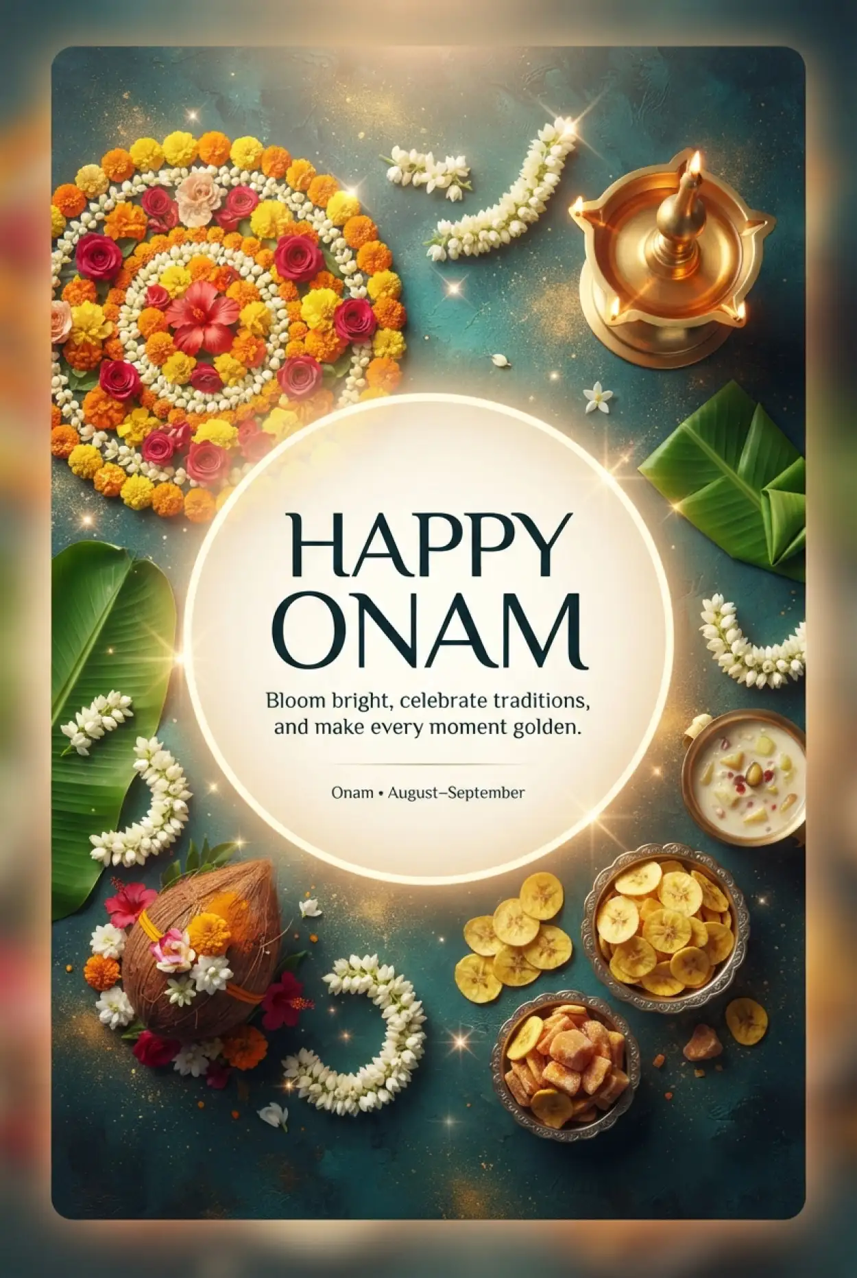 Free Download Happy Onam 2026 Free Greeting Card Download - High Quality Happy Onam 2026 Image