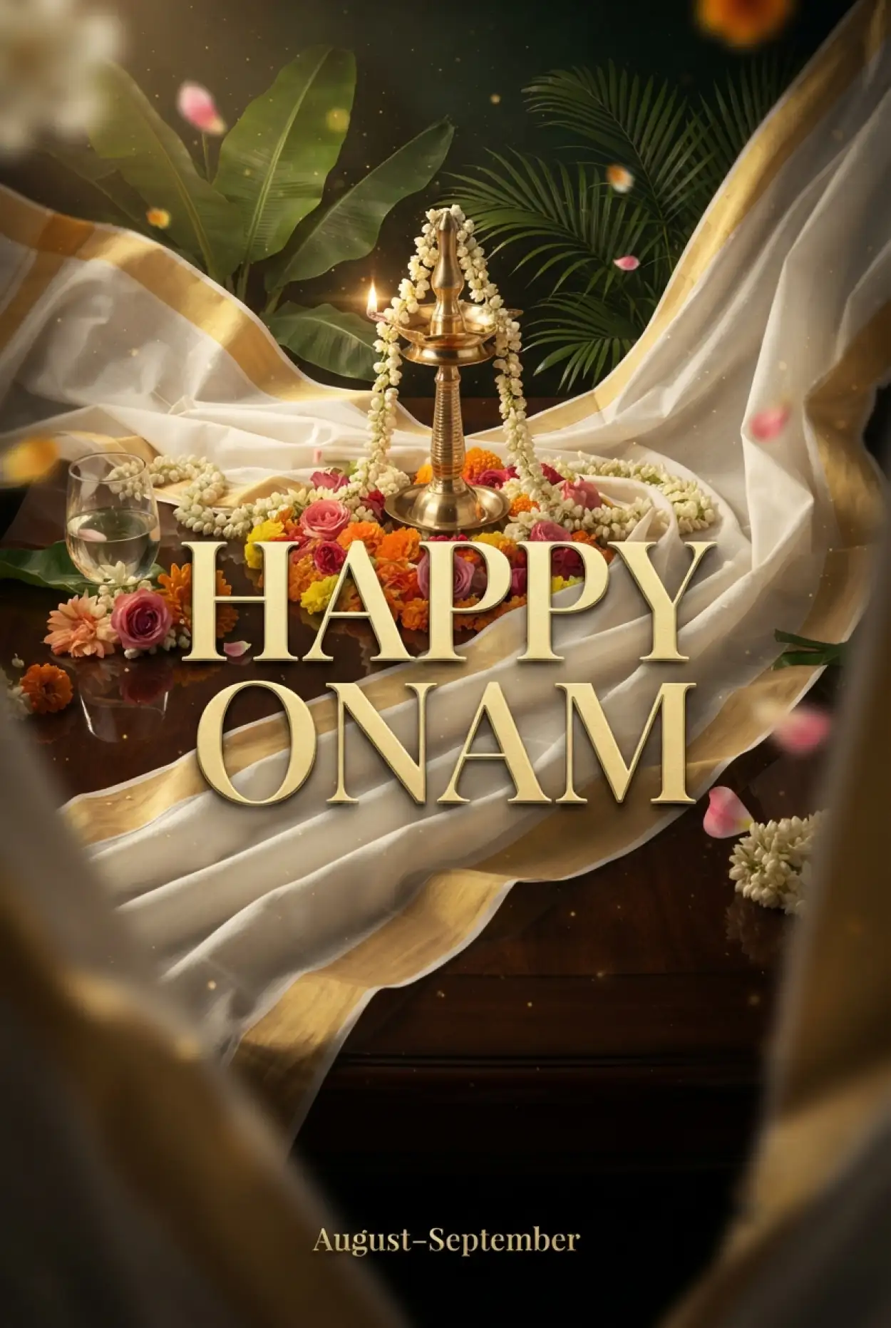 Free Download Happy Onam 2026 Telugu Wishes - High Quality Happy Onam 2026 Image