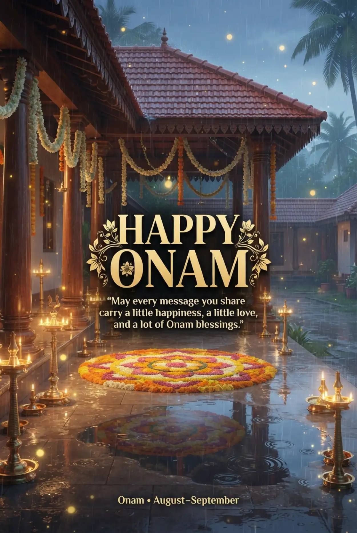 Free Download Happy Onam 2026 Traditional Wishes 2 - High Quality Happy Onam 2026 Image
