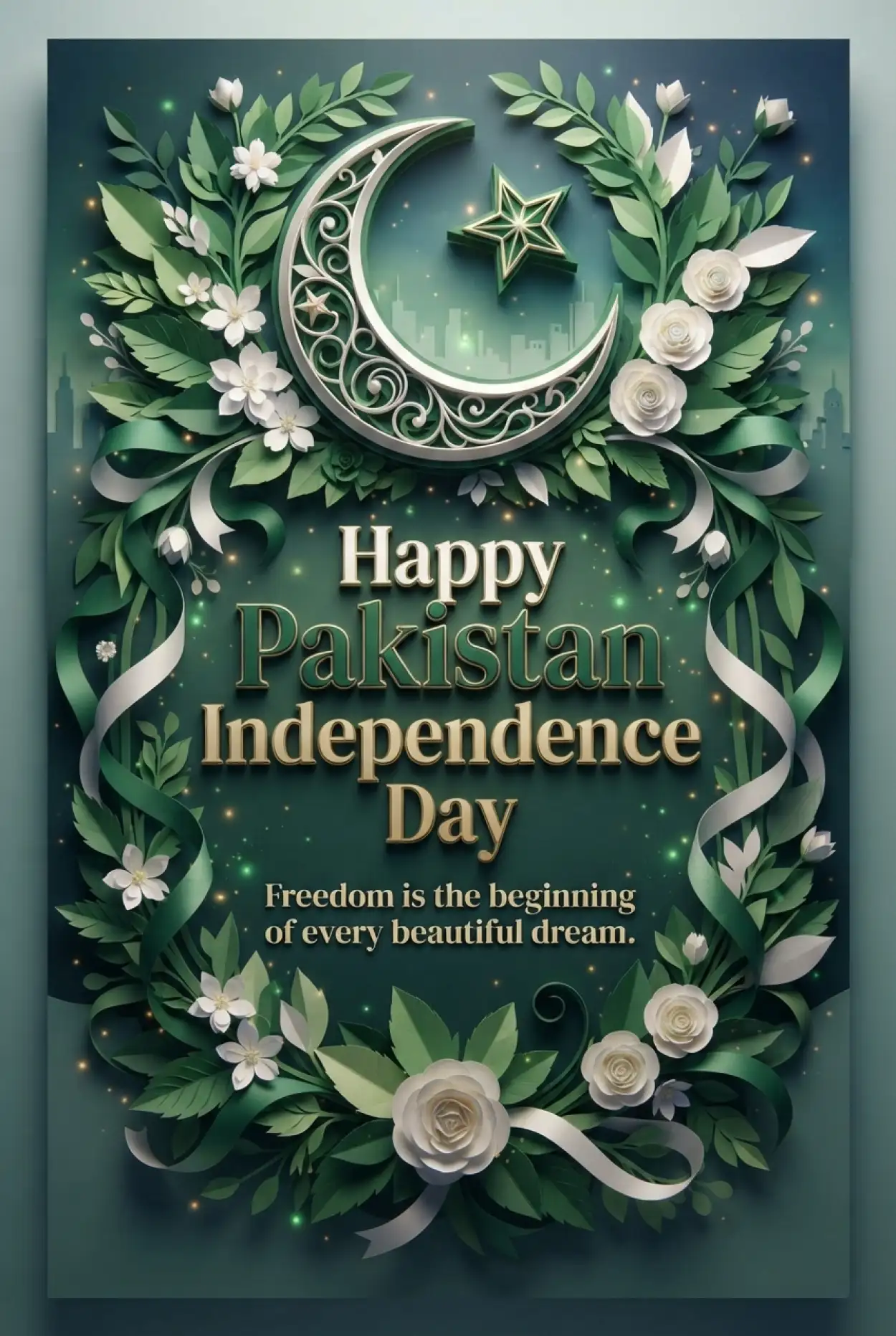 Free Download Happy Pakistan Independence Day 2026 Card - High Quality Pakistan Independence Day 2026 Image