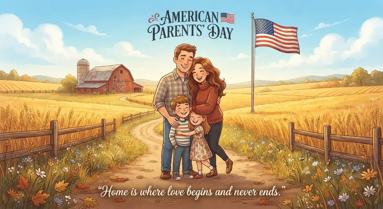 Free Download Happy Parents Day American Lifestyle Illustration - High Quality American Parents Day 2026 Image