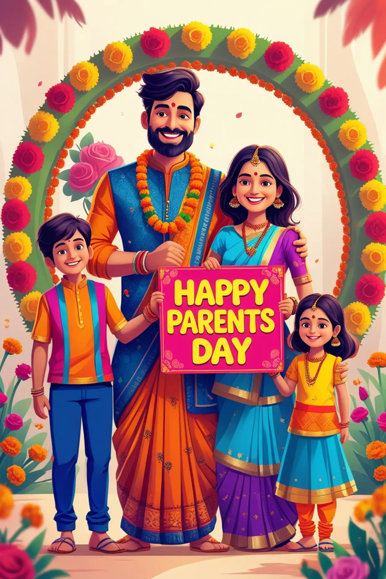 Free Download Happy Parents Day Motivational Quote Image - High Quality Happy Parents Day Background