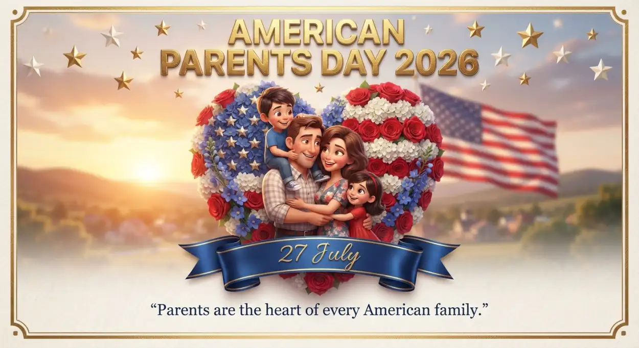Free Download Happy Parents Day Usa 2026 - High Quality American Parents Day 2026 Image