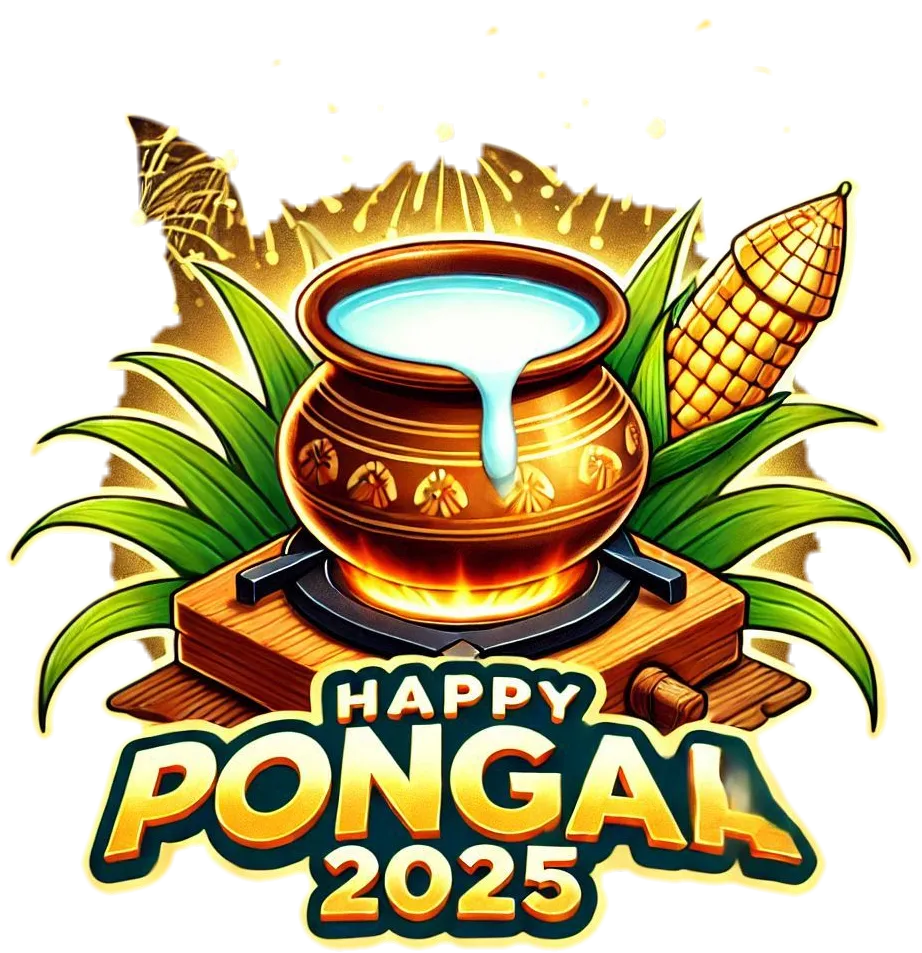 Happy Pongal 2025 Transparent Background Png - Royalty Free Happy Pongal 2025 Png Image | Pngmagic Free Download Happy Pongal 2025 Transparent Background Png - High Quality Happy Pongal 2025 Png PNG Image