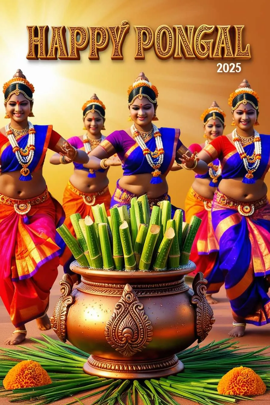 Happy Pongal Greetings 2025 With Sugarcane And Pot - Royalty Free Happy Pongal Greetings 2025 Image | Pngmagic Free Download Happy Pongal Greetings 2025 With Sugarcane And Pot - High Quality Happy Pongal Greetings 2025 PNG Image
