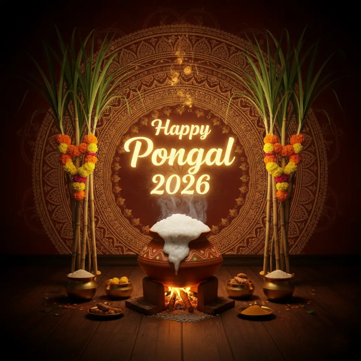 Free Download Happy Pongal Wishes 2026 For Family And Friends - High Quality Happy Pongal Wishes 2026 Image